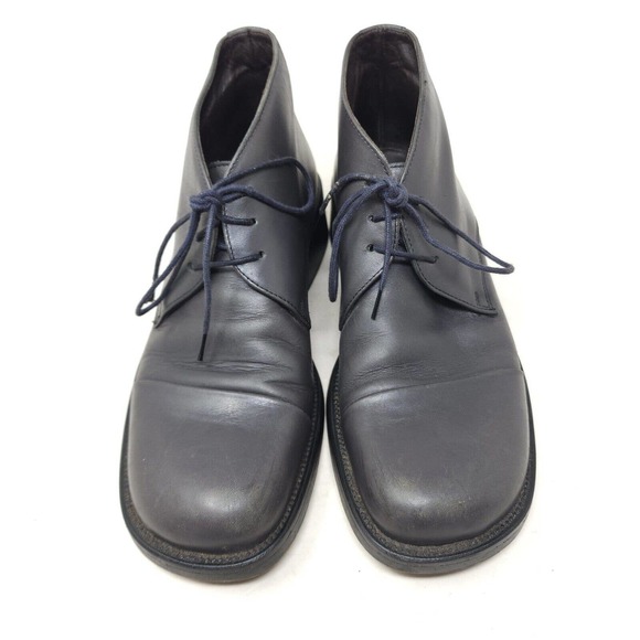 Kenneth Cole Mens Boots Vtg 90s Gray Leather Cap Toe Lace Up Chunky Italy Sz 7.5 - Picture 5 of 8